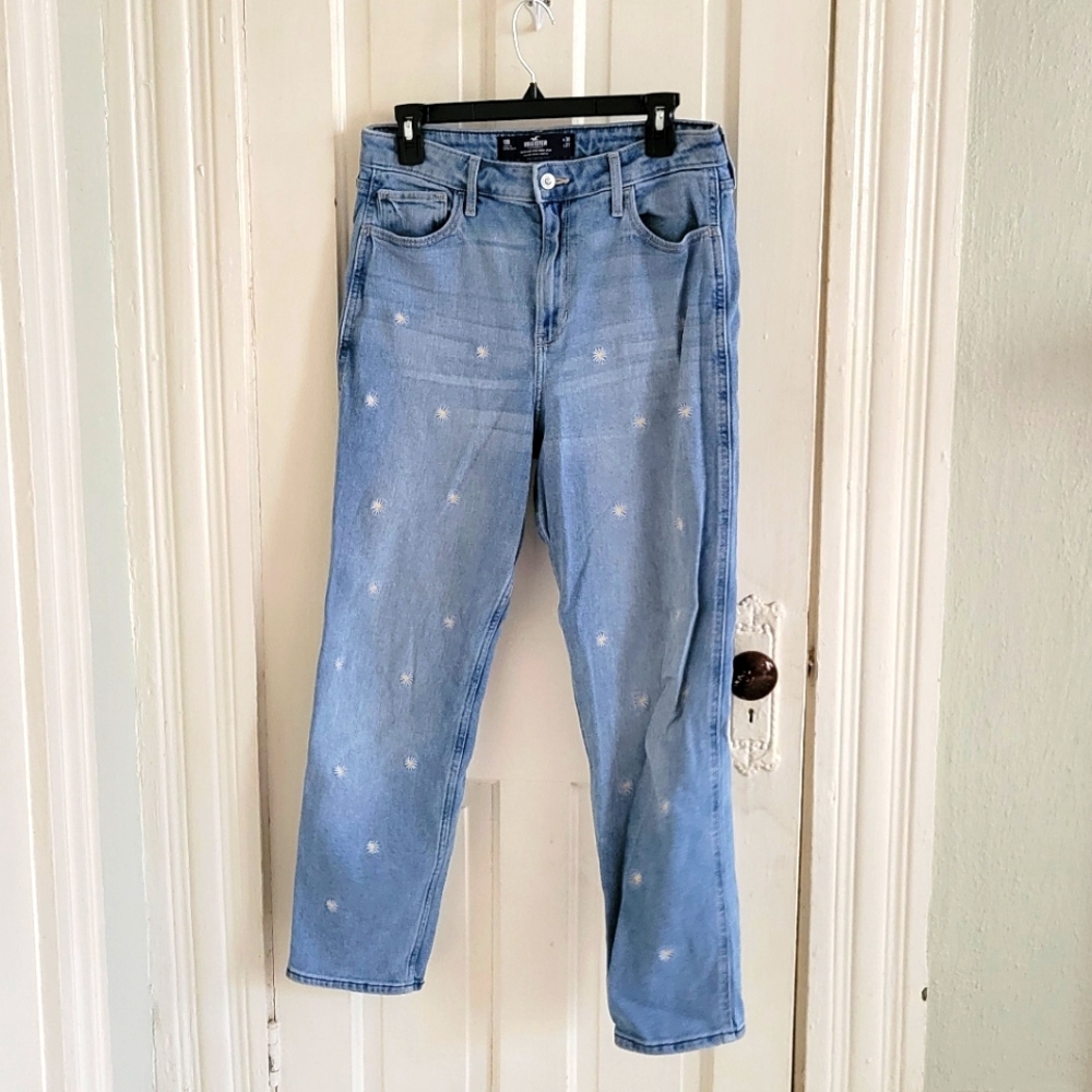 Daisy Embroidered Hollister Jeans